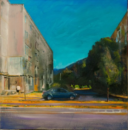 Nagybánya 100x100cm olaj vászon